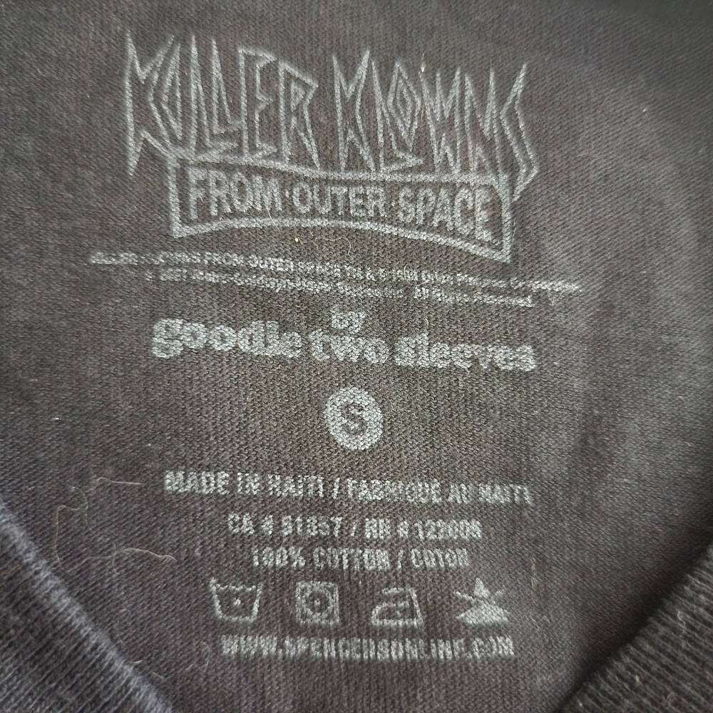 Killer Klowns from Outer Space Black Graphic Tee T-Shirt Men's Small S Horror - Picture 5 of 5